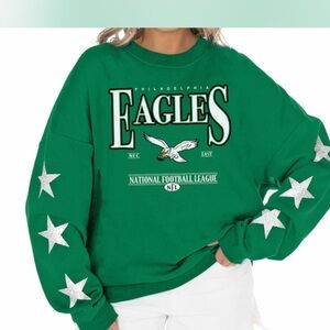 Fanatics Green Eagles Women's Hoodie with Silver Stars